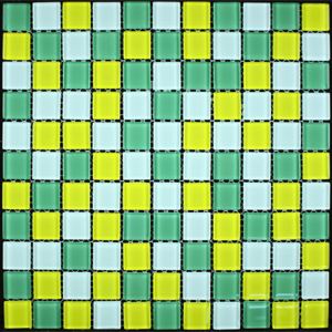 Skleněná mozaika žlutá-zelená MSN206