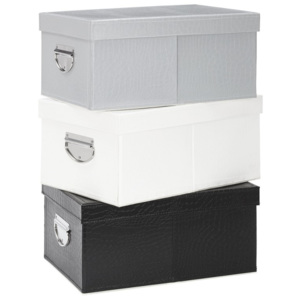 MÖMAX modern living Box Úložný "willi" - Ext- bílá, černá, šedá 29/40/19 cm