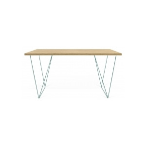 OX Stůl Wawe 140 cm (Buk + zelené nohy)
