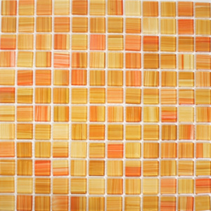 Skleněná mozaika oranžová mix MSM54