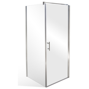 Čtvercový nebo obdélníkový sprchový kout CLIPPER - otevírací dveře s pevnou stěnou 900x800 mm ( CLIPPER_D90-W80 )