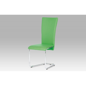 AutronicXML DCL-173 GRN - Jídelní židle chrom / zelená koženka