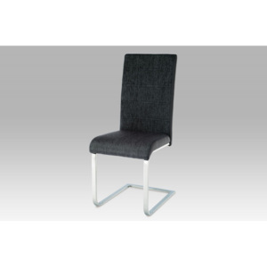 AutronicXML WE-5025 BK2 - Jídelní židle, chrom / látka černá / boky a záda - koženka černá