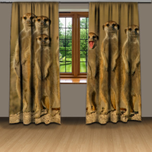Závěsy surikaty (Rozměr: 140 x 250)