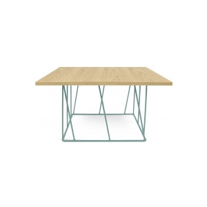 Tone Hone Konferenční stolek Boko 75 x 40 cm (Dub (dýha) se zelenou ocelí)