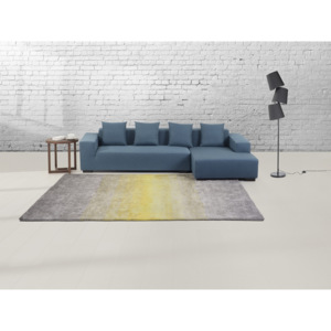 Shaggy polyester koberec šedožlutý 160x230 cm - DINAR