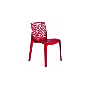 ST Plastová židle Geniver transparentní (Transparentní červená)