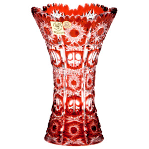 Váza Petra, barva rubín, výška 155 mm