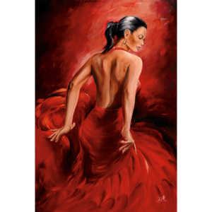 Plakát, Obraz - R. Magrini Flamenco - Red Dancer, (61 x 91,5 cm)