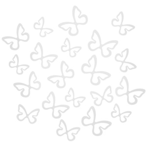 MÖMAX modern living Dekorace Nástěnná Butterfly bílá 39,37/22,86/7,62 cm