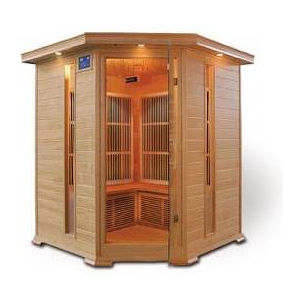 Infra sauna HealthLand DeLUXE 4005 CARBON, rohová