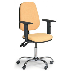 B2b partner Kancelářská židle ALEX s područkami, synchronní mechanika, žlutá 300076