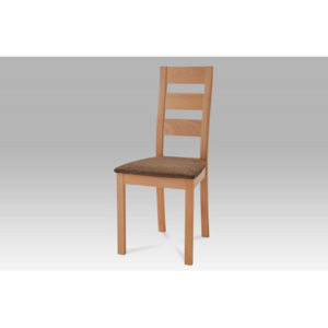 AutronicXML BC-2603 BUK3 - Jídelní židle masiv buk, barva buk, potah hnědý melír