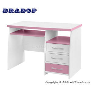 Psací stůl CASPER - Bradop JIM creme/pink