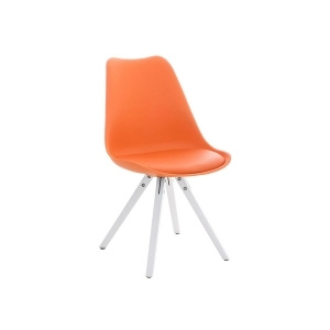 Jídelní židle Damian II., oranžová (Bílá) csv:181387309 DMQ