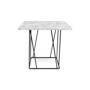 Tone Hone Konferenční stolek Boko MRAMOR 50 x 40 cm (Bílý mramor s černou ocelí)
