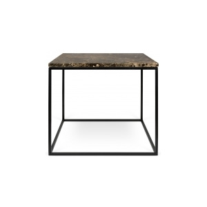 Tone Hone Konferenční stolek Rafel MRAMOR 50 cm (Hnědý mramor, černé nohy)