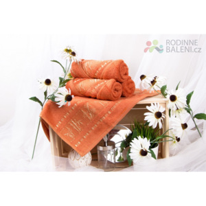 XPOSE ® Bambusový ručník MAYA - tmavě oranžová 50x90 cm