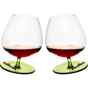 Houpací sklenice SAGAFORM Rocking Brandy Glass 2 ks | zelené