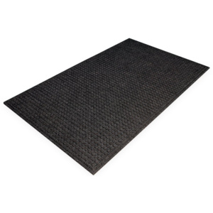Černá plastová vstupní vnitřní čistící rohož - délka 90 cm, šířka 60 cm a výška 1 cm