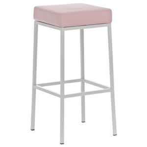 Barová stolička Joel, výška 80 cm, bílá-růžová