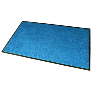 Modrá textilní vstupní vnitřní čistící rohož Twister - délka 120 cm, šířka 80 cm a výška 0,7 cm