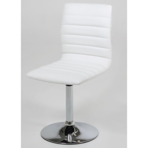Otočná jídelní židle na centrální noze Klára - SET 2 ks, bílá