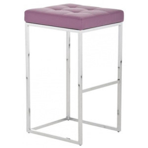 Barová stolička Anita, výška 77 cm, chrom-fialová