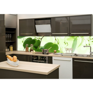 Dimex | Fototapeta do kuchyně - ZELENÉ LISTY - GREEN LEAVES | 260 x 60 cm