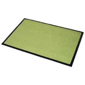 Zelená textilní vstupní vnitřní čistící rohož Twister - délka 90 cm, šířka 60 cm a výška 0,7 cm