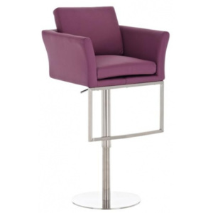 Barová židle s nerezovou podnoží Confort, fialová
