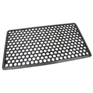 Gumová vstupní venkovní čistící rohož Hexagon, FLOMAT - délka 40 cm, šířka 70 cm a výška 1,2 cm