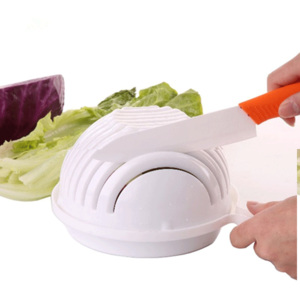 Miska s otvory na přípravu zeleninových salátů - bílá barva