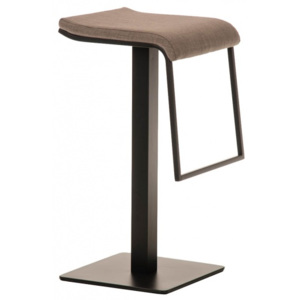 Barová židle Prisma, látkový potah, výška 78 cm, černá - šedá