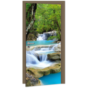 Dimex | Samolepicí fototapeta na dveře - Waterfall (Příroda) | 95 x 210 cm