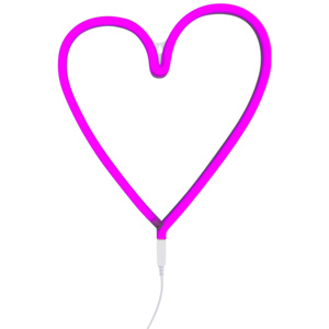 A Little Lovely Company Neonové nástěnné světlo Srdce růžové