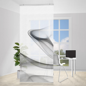 Závěsná dělící stěna Grey Flame, 250 x 120 cm
