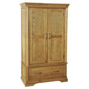 Dubová šatní skříň FRW2, rustikální dřevěný nábytek