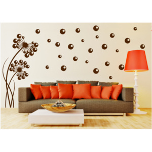 NomiaPro | Samolepky na zeď - Pampeliška s bublinkami | 58 x 120 cm
