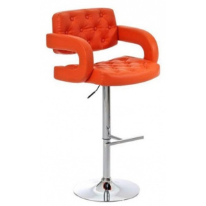 Barová židle s opěrkami rukou Valenia, oranžová