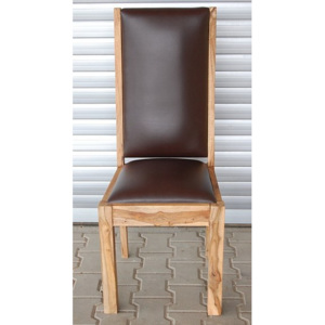 Jídelní kožená židle BATDC, Indický, koloniální nábytek