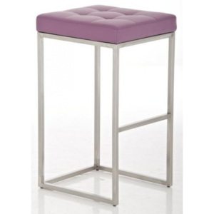 Barová stolička Anita, výška 77 cm, nerez-fialová