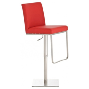 Barová židle s nerezovou podnoží Winnie, červená