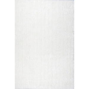 Chlupatý kusový koberec Borneo Shaggy white bílý Typ: 80x150 cm