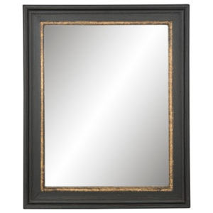 Dřevěné zrcadlo s černým rámem - 39*3*49 cm Clayre & Eef