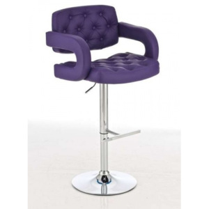 Barová židle s opěrkami rukou Valenia, fialová