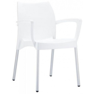 Jídelní židle s područkami Beata - SET 2 ks, bílá