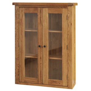 Dubová vitrína SRDD20, rustikální dřevěný nábytek