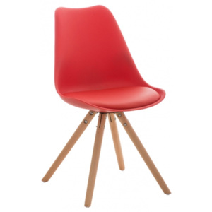 Jídelní / pracovní / konferenční židle Lona, buk - červená