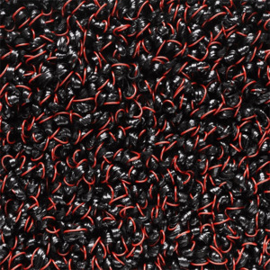 Červená plastová metrážová čistící vstupní rohož - šířka 60 cm a výška 1 cm